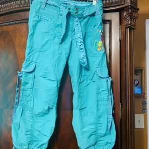 Miss Me embroidered cargo capris